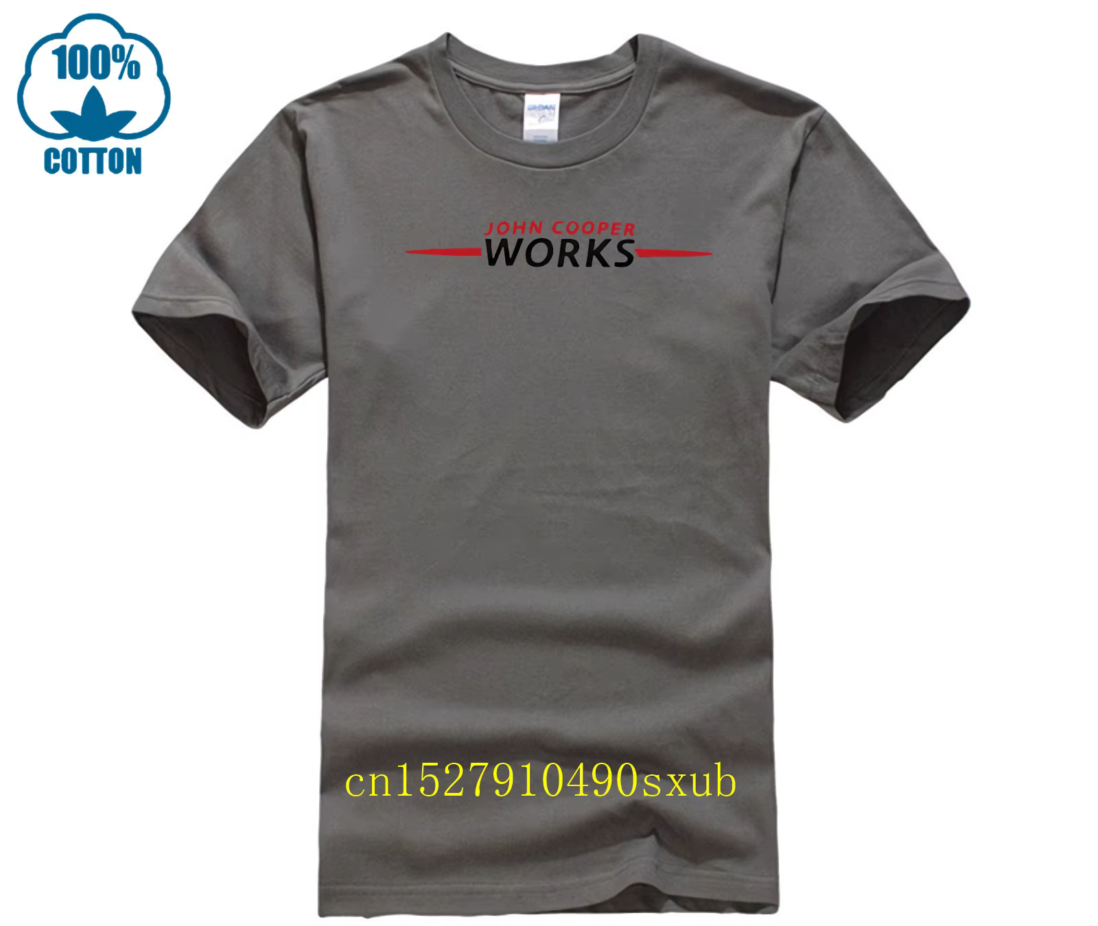 Polo John Cooper Work Mini JCW Logo blanc et gris