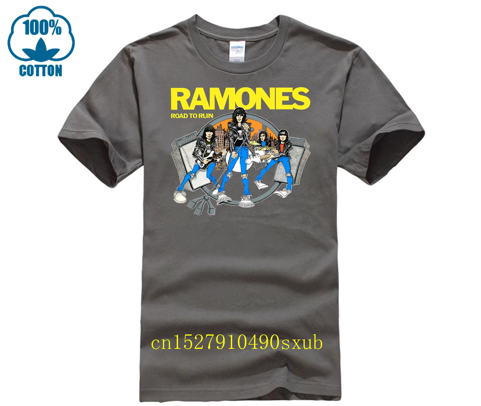 GILDAN t-shirt décontracté homme Ramones Nouvelle Mode 2017 Brandfashion Imprimer Slim Fit