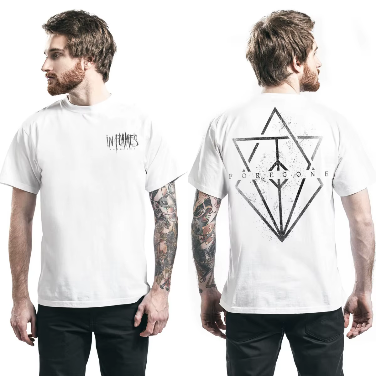 T-shirt en coton unisexe à motif Top in Flames
