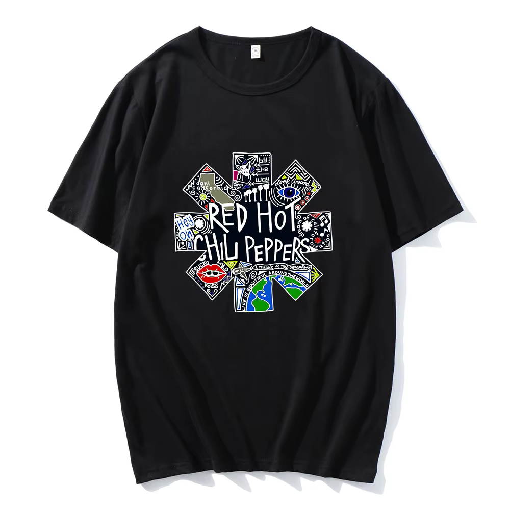 Rouge feu chaud calmar Chili poivrons T-shirts été hommes femmes coton t-shirt Streetwear Hip Hop impression graphique