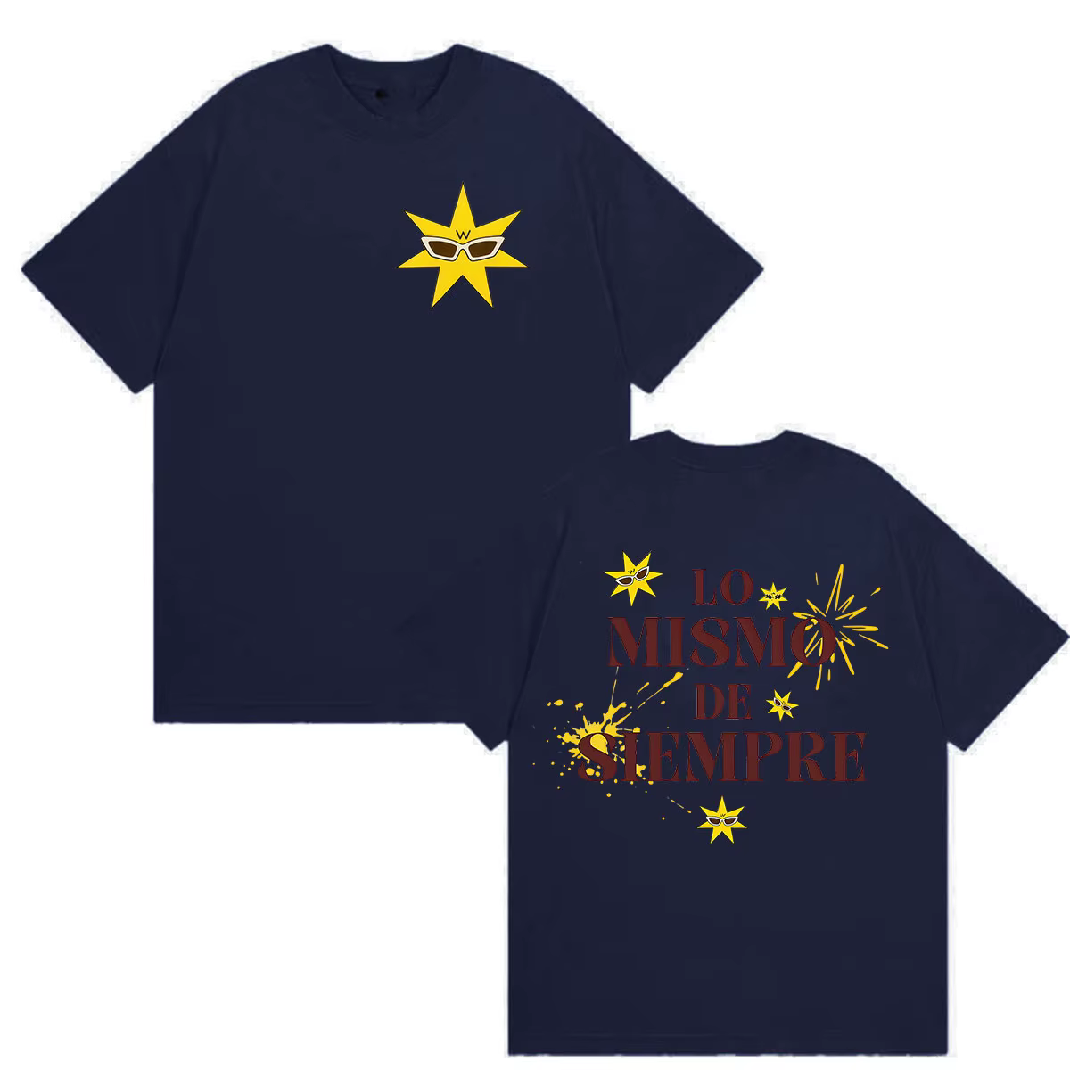 T-shirt imprimé Mora Lo Mismo De Siempre Tour 2026 pour hommes et femmes
