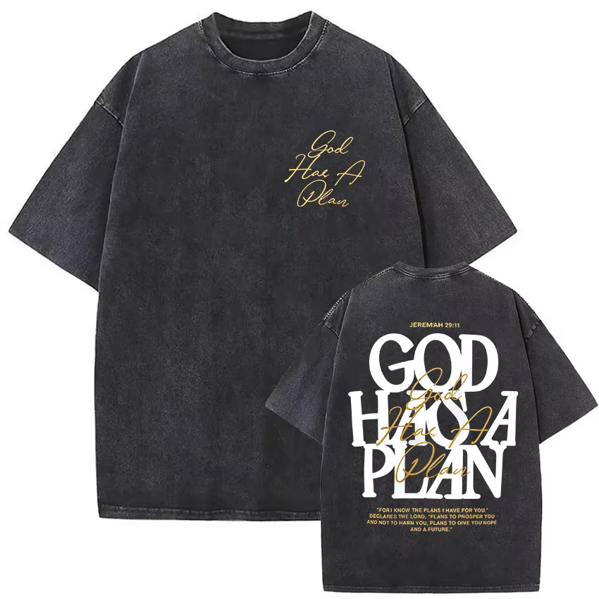 T-shirt vintage lavé pour homme « Enfant de Dieu Chrétien »
