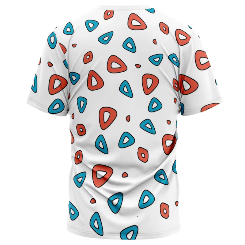 T-shirt à motif triangulaire de dessin animé mignon