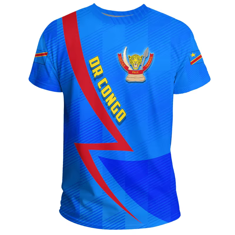 T-shirt manches courtes col rond République démocratique du Congo