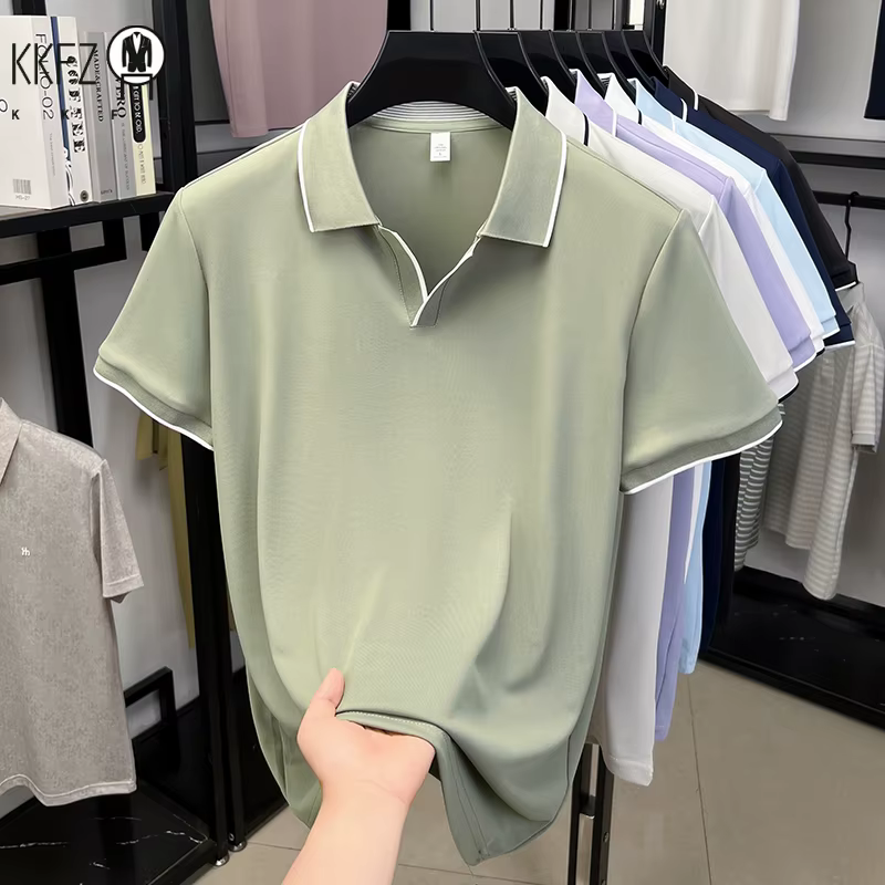 Polo à revers infroissable pour homme