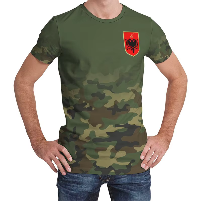 Albania feel-T-shirt graphique avec impression 3D de l'emblème national JA ian