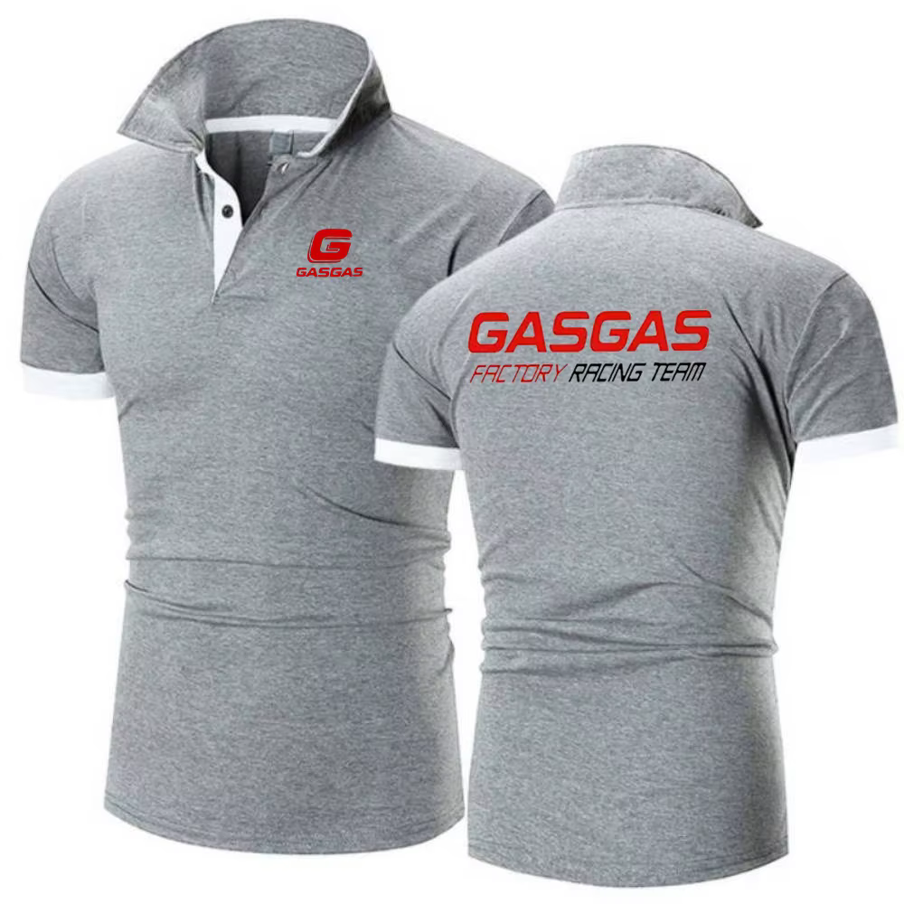 Moto GASGAS usine équipe de course hommes polos décontracté Golf hauts t-shirt respirant maille coton à manches courtes