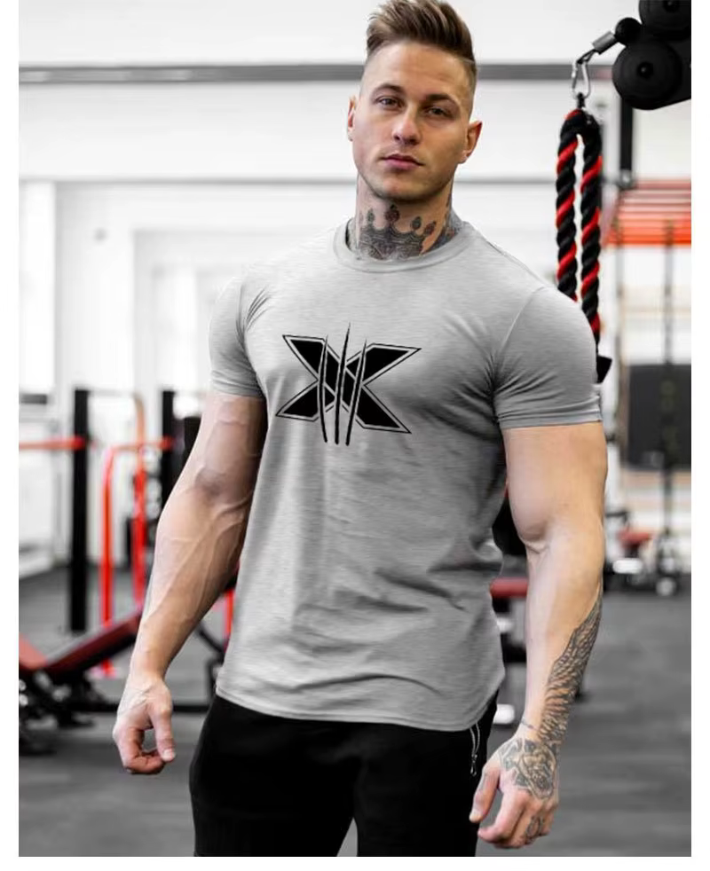 T-shirt pour hommes musculation graphique t-shirts entraînement Fitness