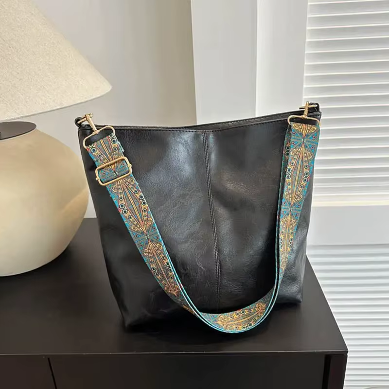 Sac fourre-tout de couleur unie à la mode pour femmes