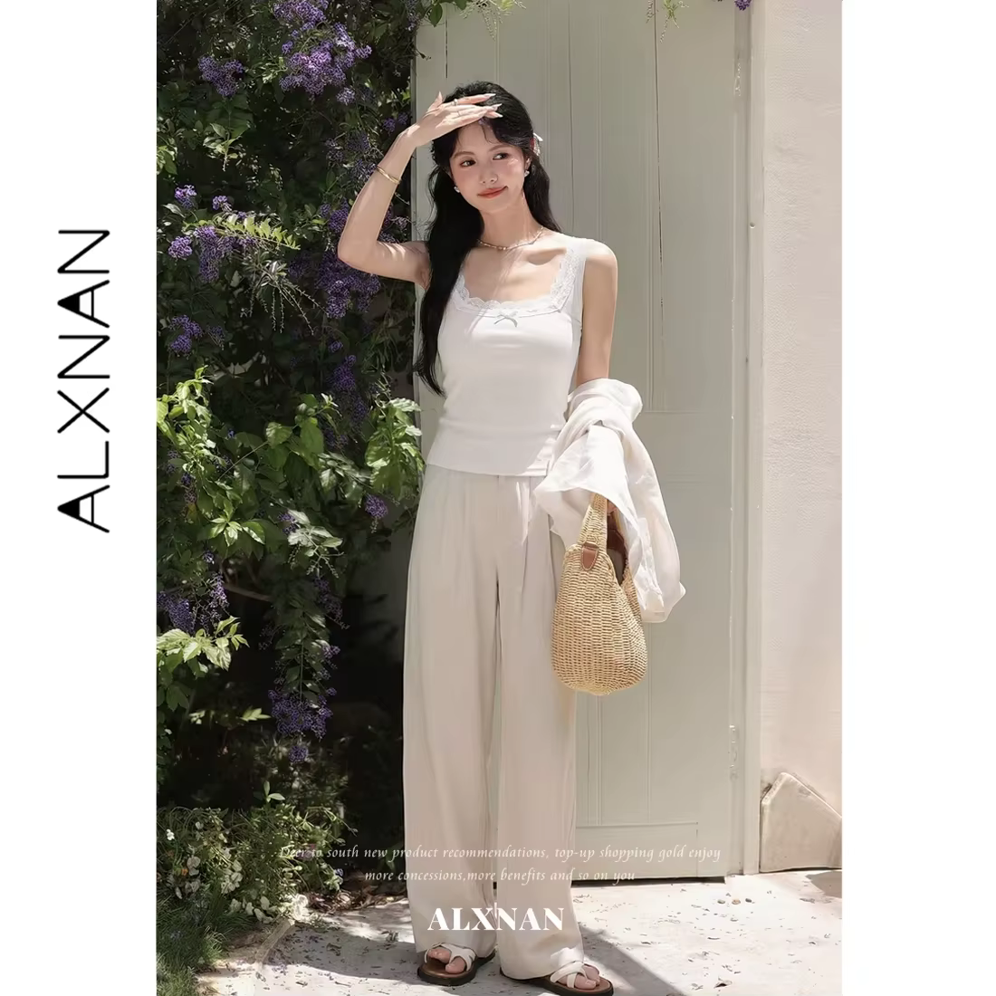 ALXNAN – débardeur en dentelle pour femmes
