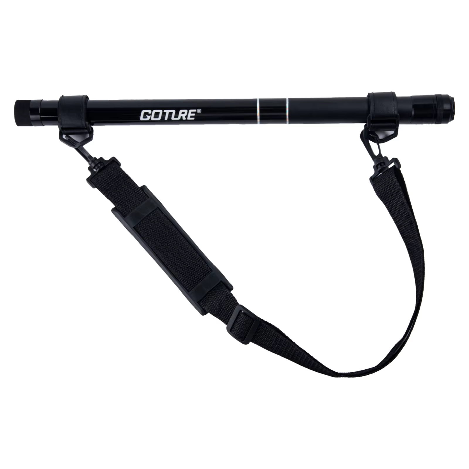 Goture – poteau d'atterrissage télescopique court, léger, livré avec une poignée en filet de ceinture, pour la pêche en roche, 2.1m/3.0m/3.9m