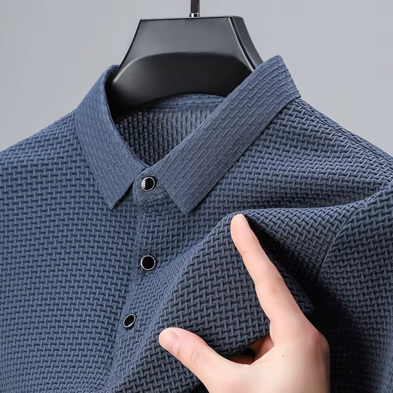 2025 nouvelle chemise POLO Cool pour hommes tenue décontracté revers boutonné couleur unie