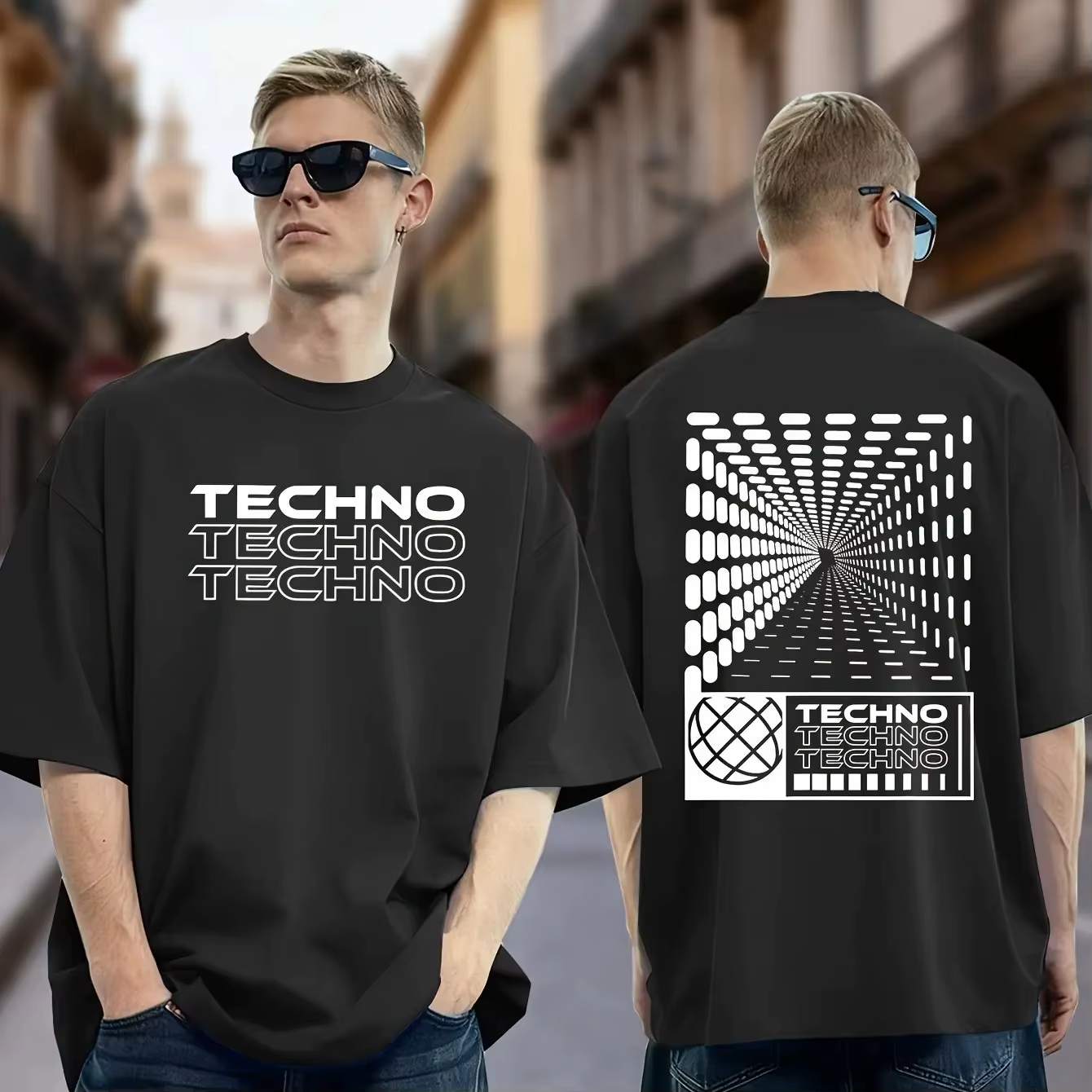 T-shirt minimaliste en coton 100% pour hommes