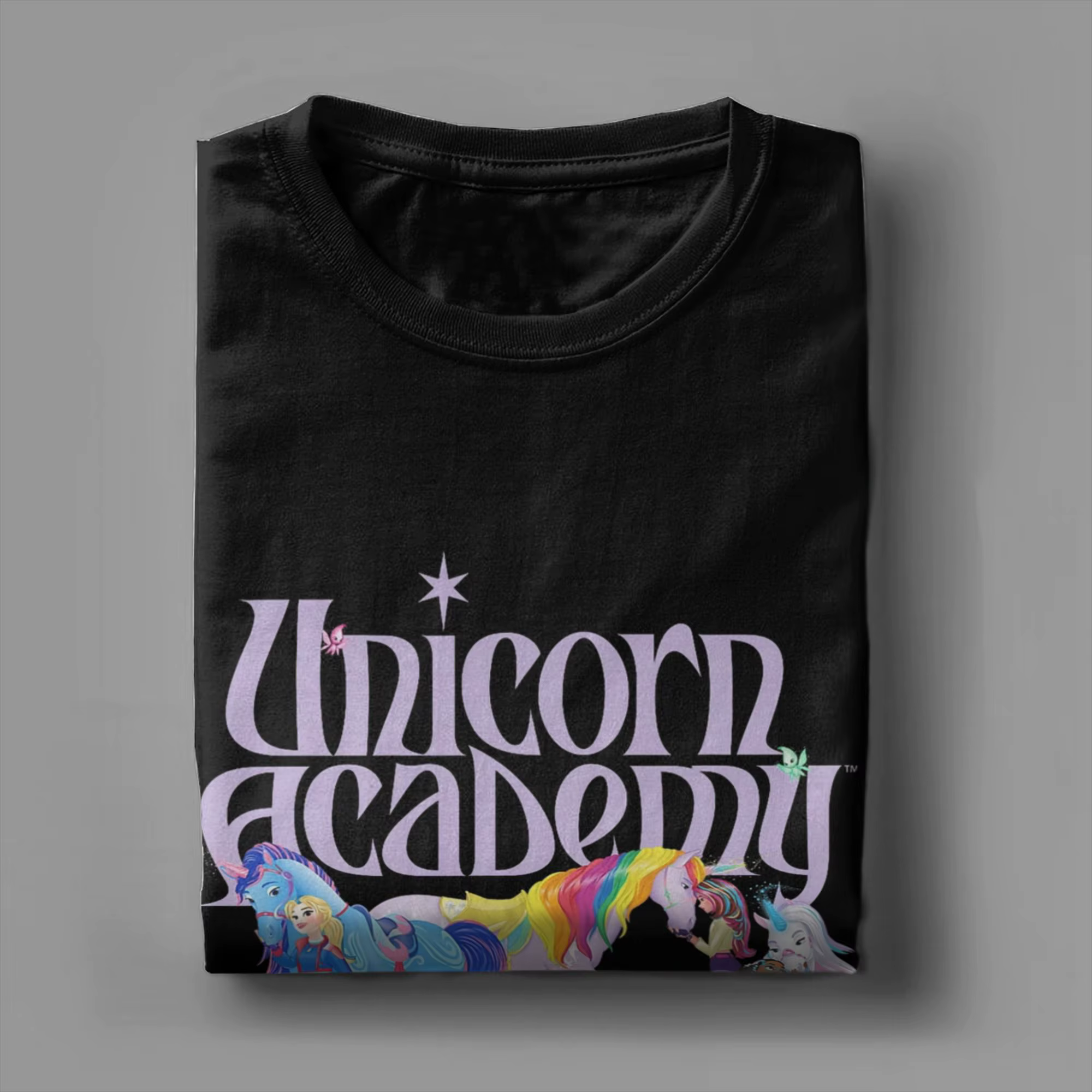 Unicorn Academy Riders T-shirt d'été 100% coton pour hommes