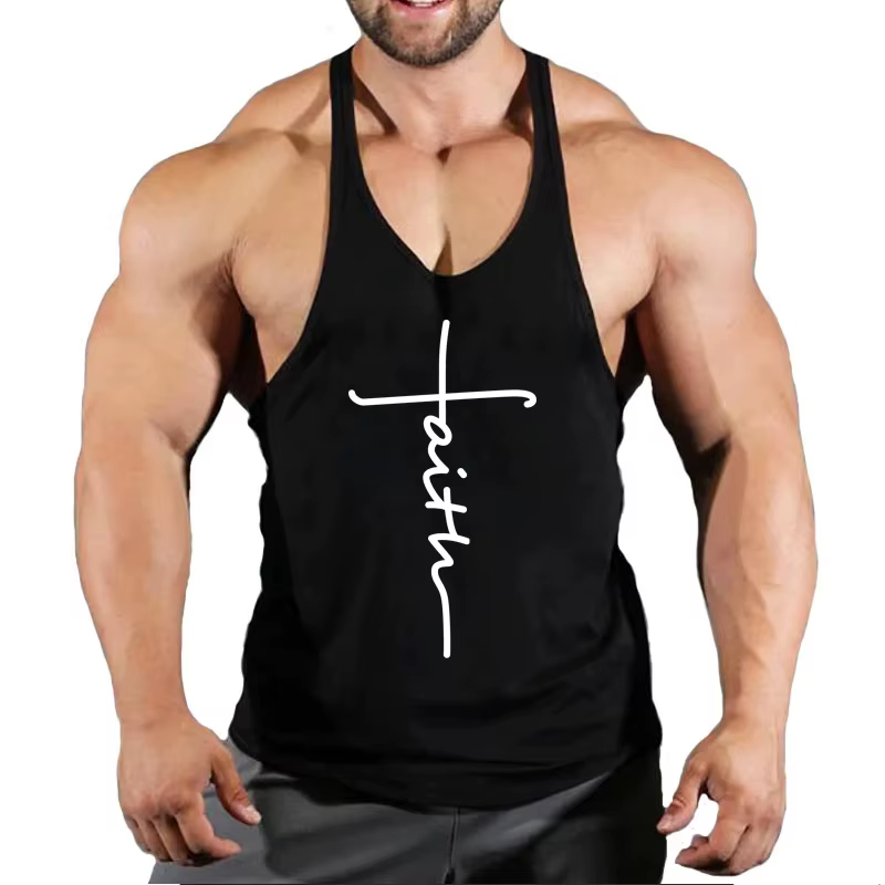Haut de sport hommes T-shirts Fitness homme vêtements Muscular musculation chemise Singlet Stringer