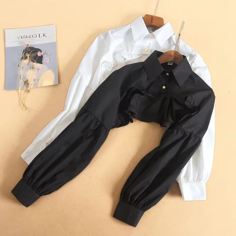 T-shirt manches longues bouffantes pour femmes