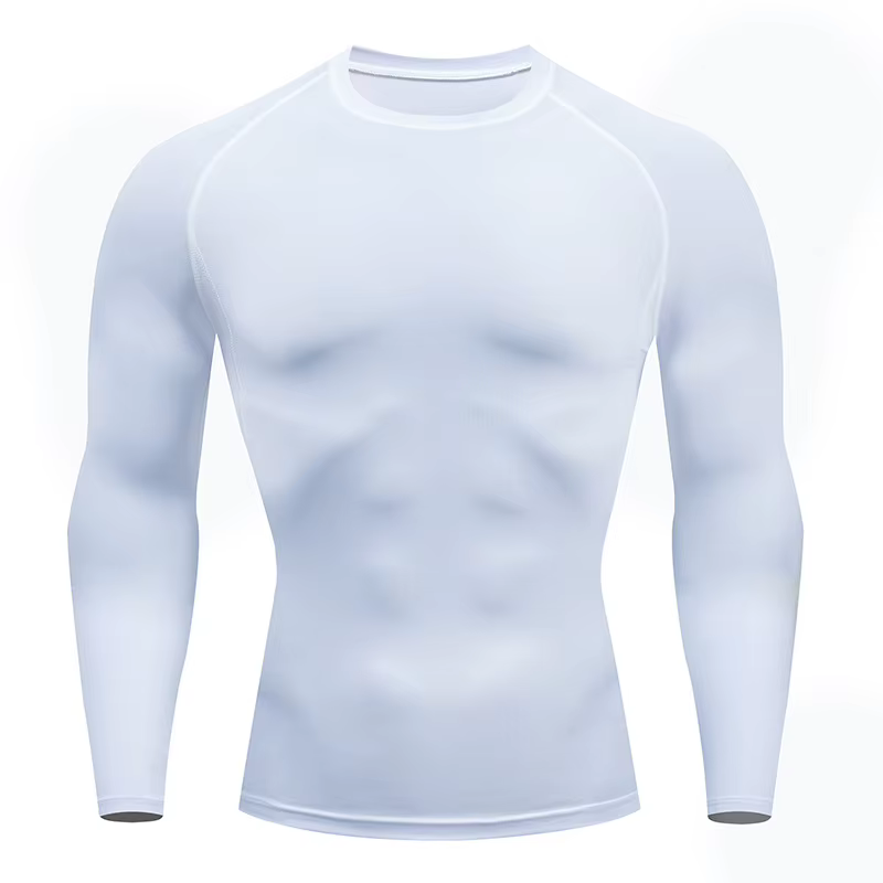 T-shirt moulant à manches longues pour homme