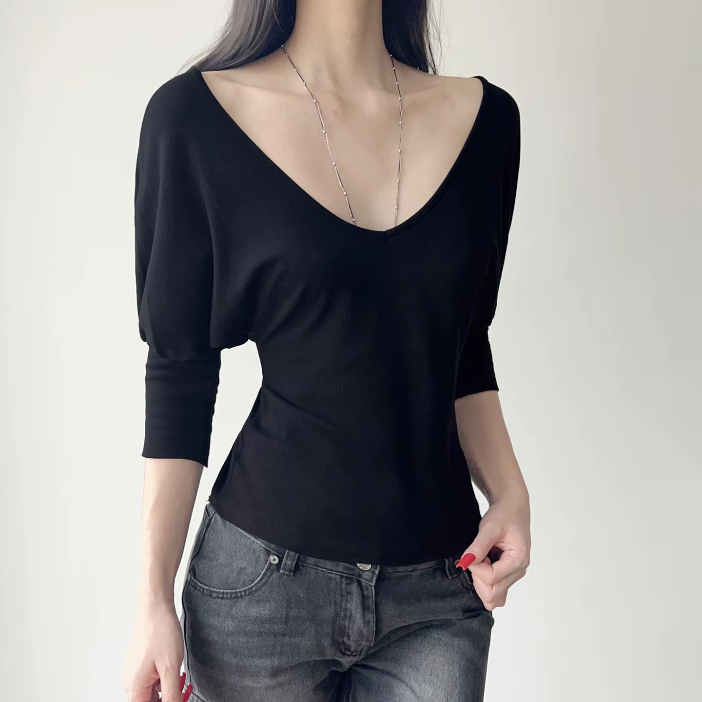 T-Shirt ajusté à épaules dénudées pour femmes