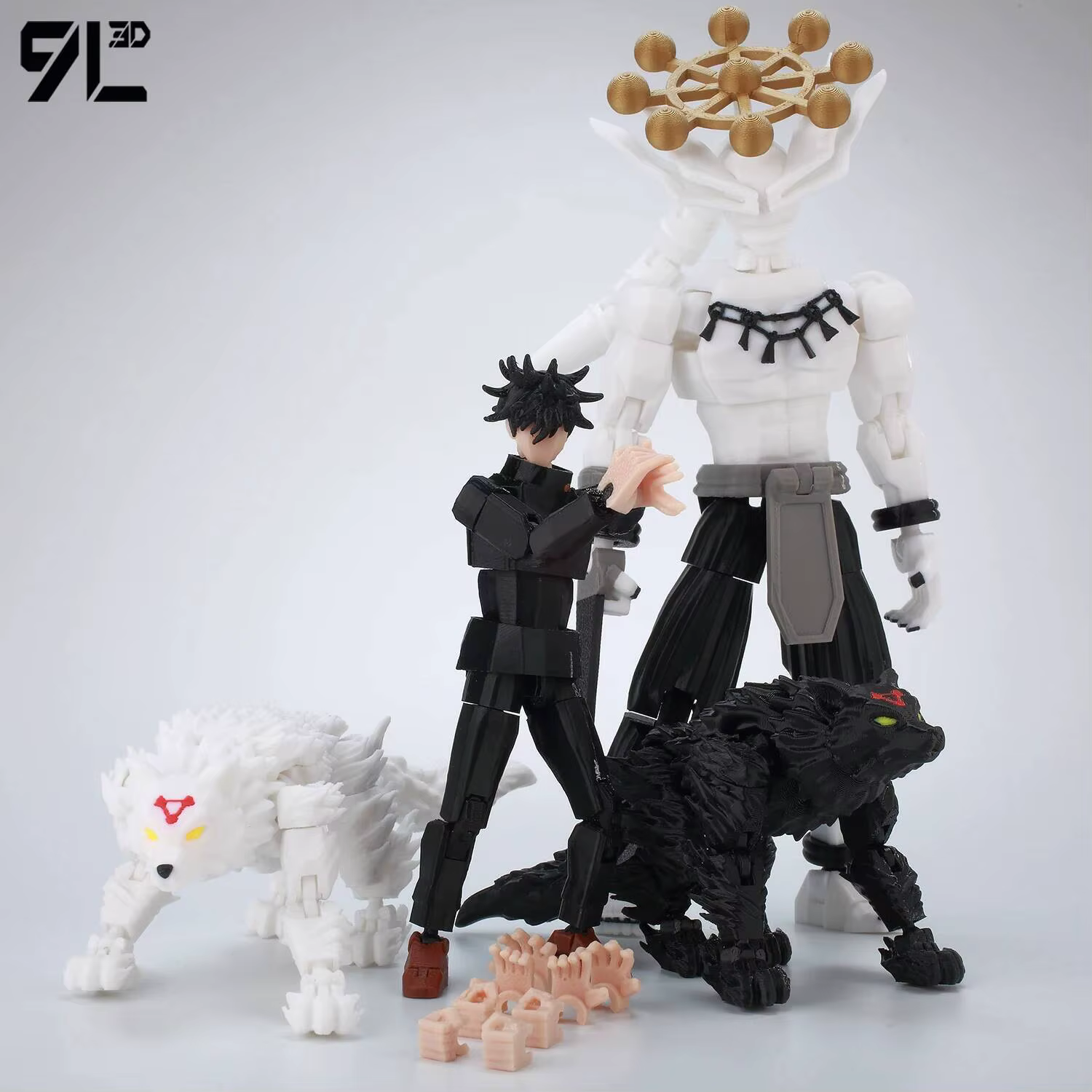 9L3D imprimé Anime Jujutsu Kaisen Sukuna Yuji Yuta Satoru Gojo chanceux factice 13 mobile Shapeshift figurines d'action Mannequin jouets