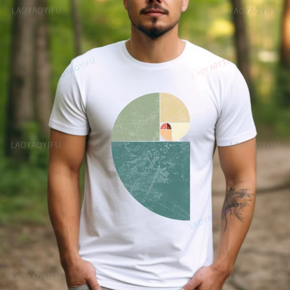 Fibonacci rapport d'or T-Shirt géométrie sacrée Science professeur de mathématiques T-Shirt Harajuku casual mode ample à manches courtes T-Shirt