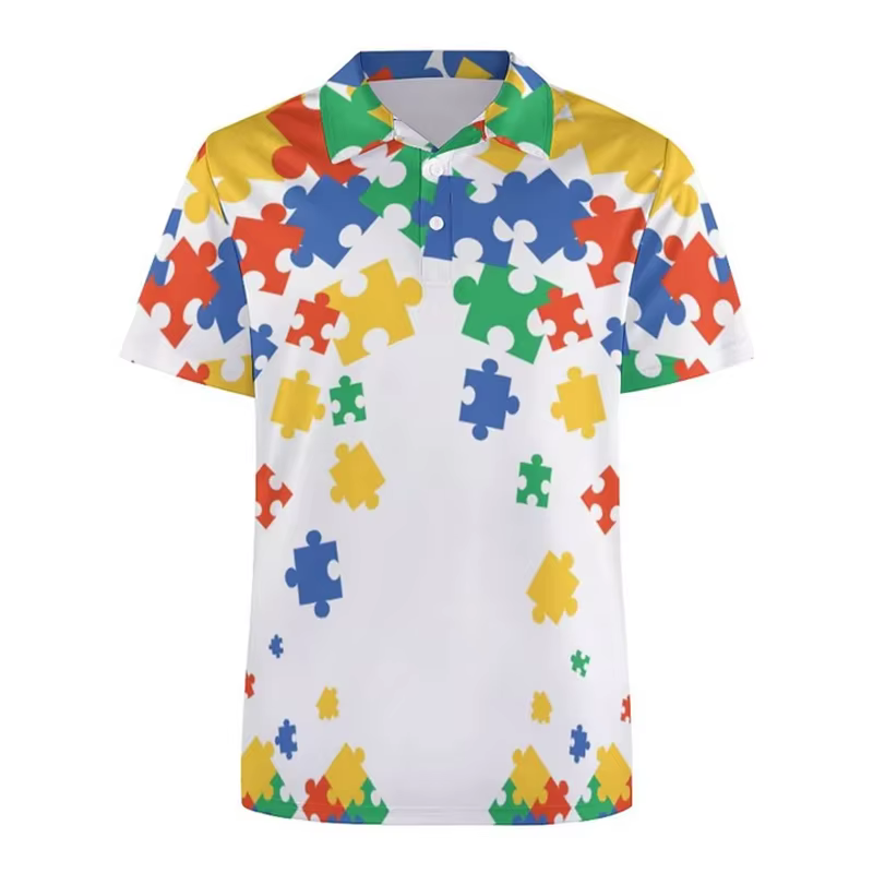 Polo coloré à manches courtes pour hommes