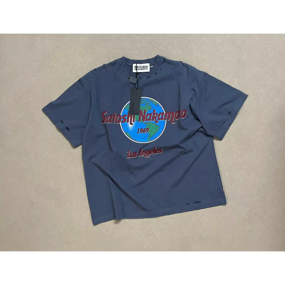 T-shirt Satoshi Rock Tee Nakamoto 1969 gris délavé