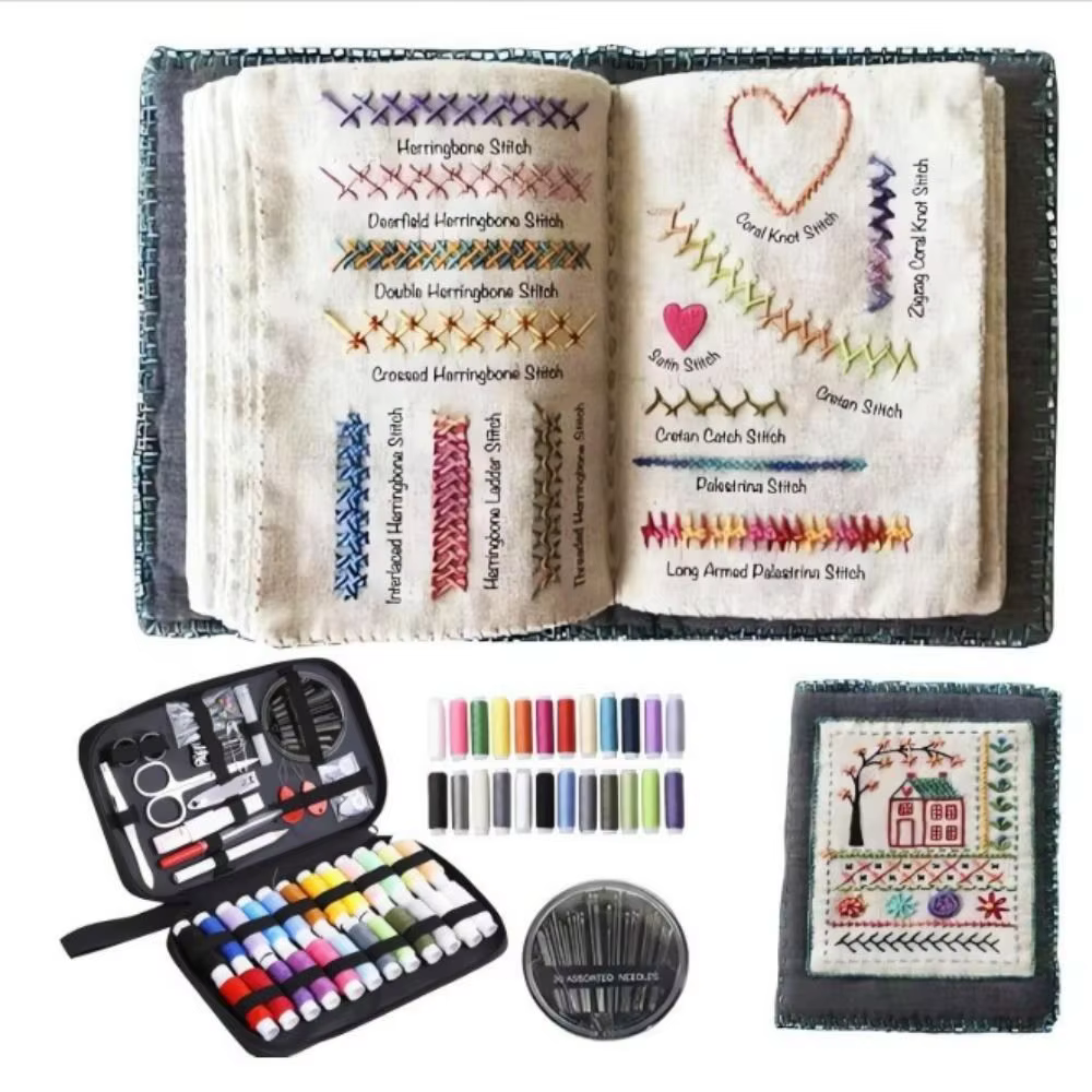 86 pièces/ensemble 106 modèles broderie point livre Kit lin feutrage à la main couture