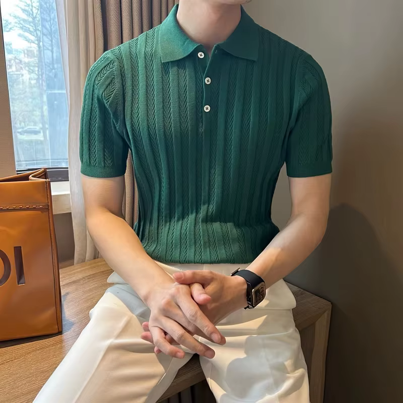Polo Jacquard pour hommes
