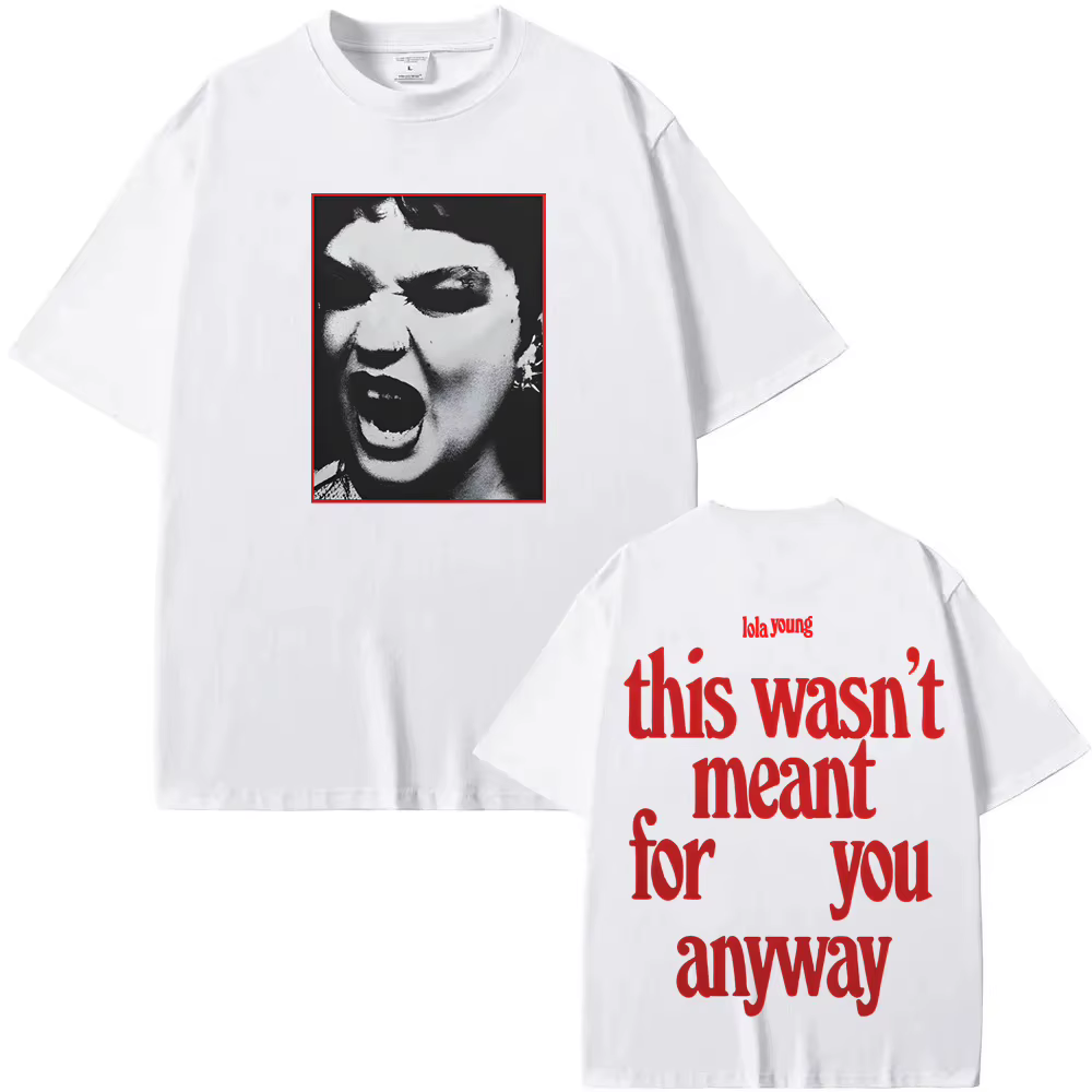 LOLA YOUNG T-shirts 2025 t-shirt été Rock manches courtes unisexe surdimensionné 100% coton doux vêtements col rond hauts de haute qualité