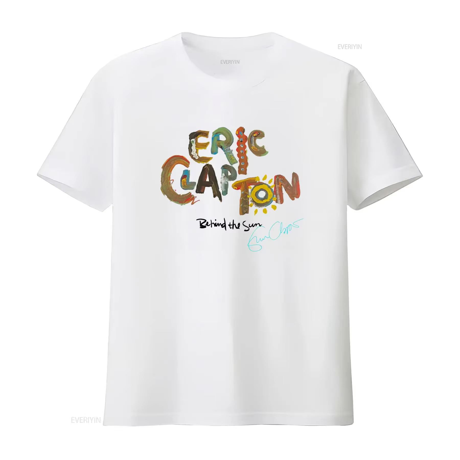 T-shirt Eric Clapton Signature Behind The Sun disponible dans toutes les tailles S 5XL vintage lavé élégant unisexe polyvalent décontracté