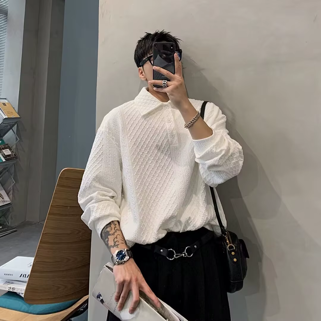 Nouveau Sweat-shirt à revers pour hommes