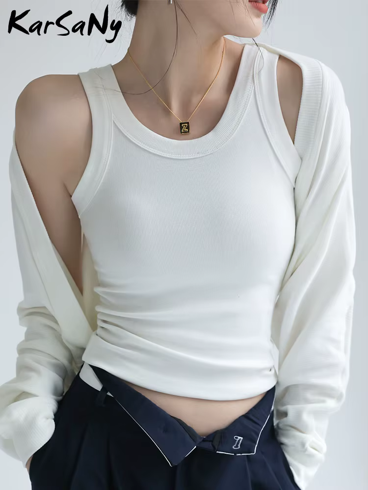Haut blanc astronomique avec soutien-gorge intégré pour femme