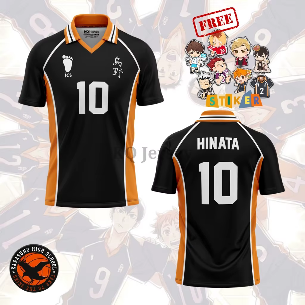 Maillot de volley-ball personnalisé Haikyuu Karasuno High Hinata 10 pour hommes et femmes