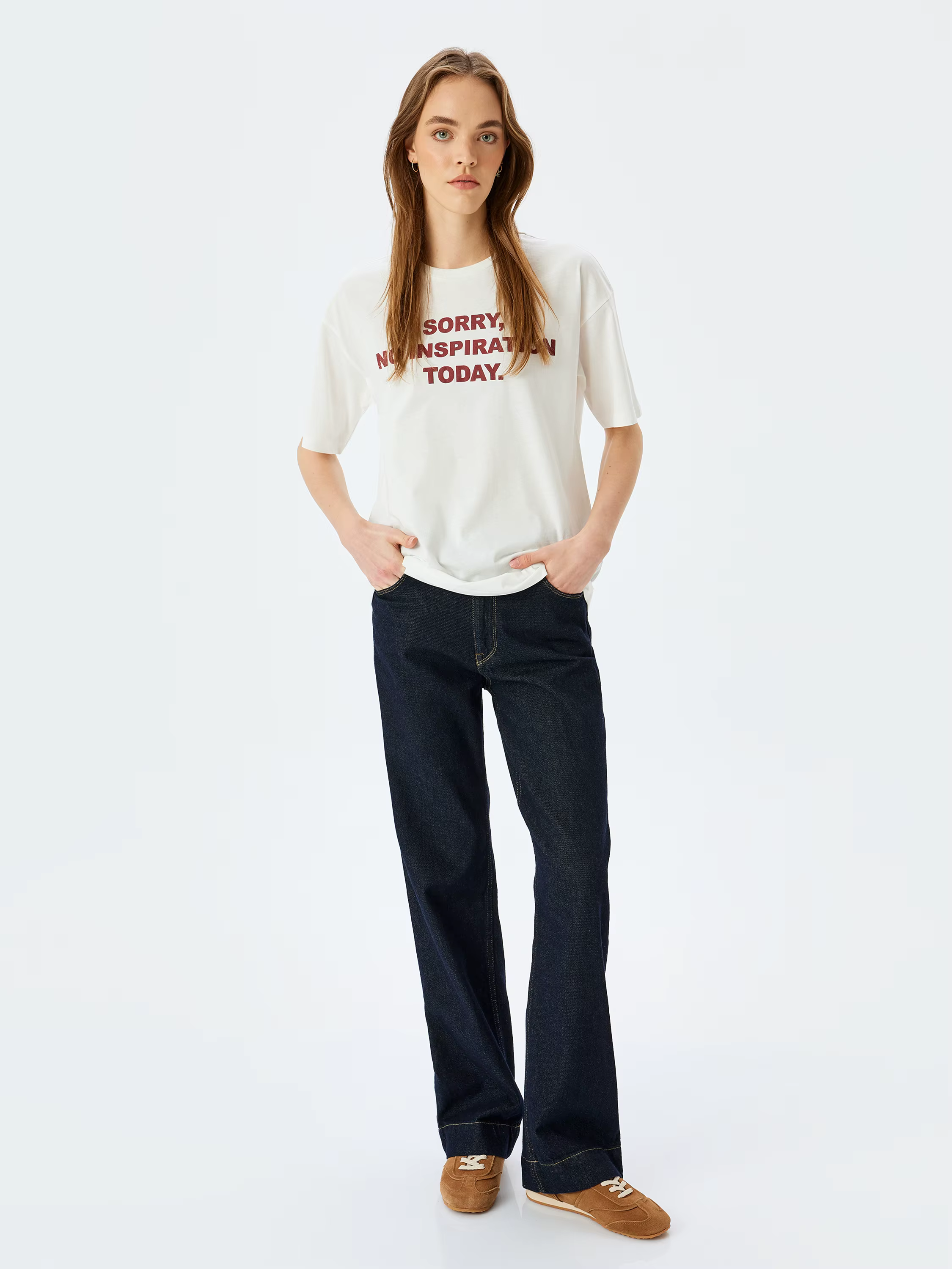T-shirt blanc avec inscription SORRY