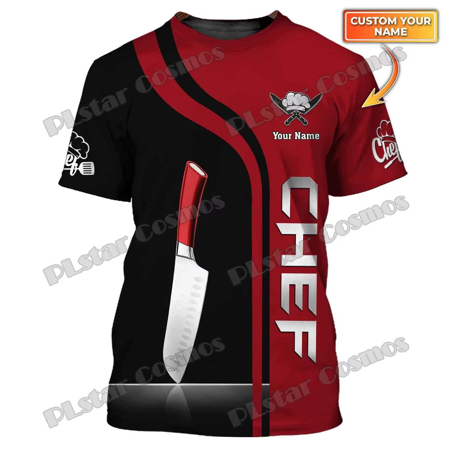 PLstar Cosmos-T-shirt décontracté unisexe avec nom personnalisé pour homme
