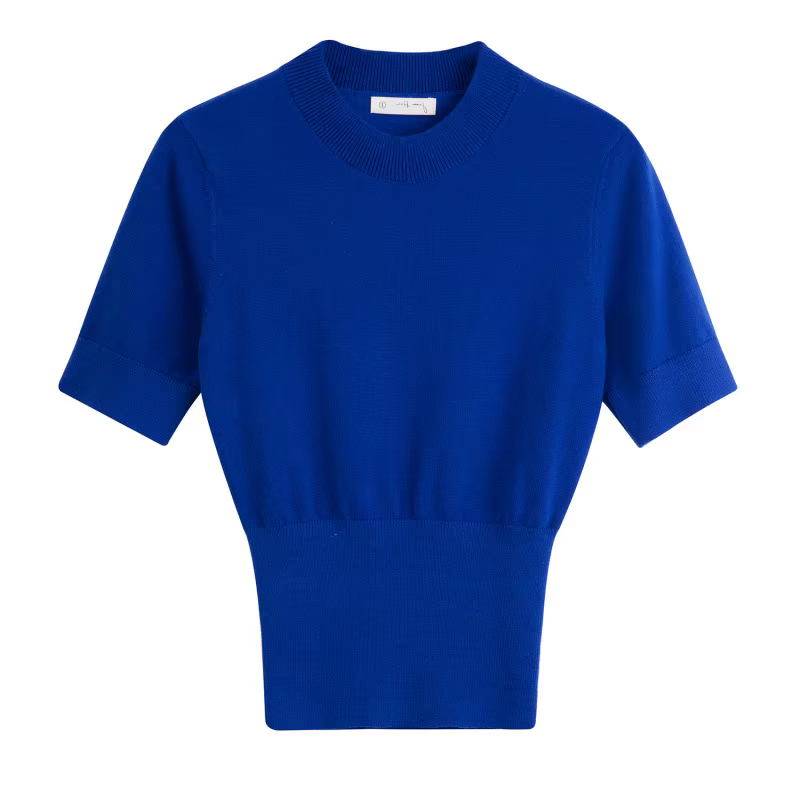Pull tricoté pour femme à manches mi-longues