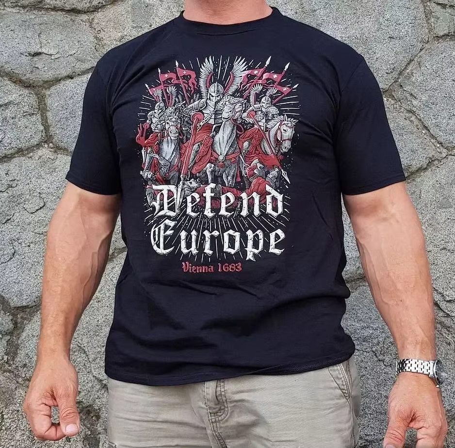 Défendre l'Europe Hussar polonais Cavalerie légère T-shirt 100% Coton O-cou Manches courtes Été Casual Hommes