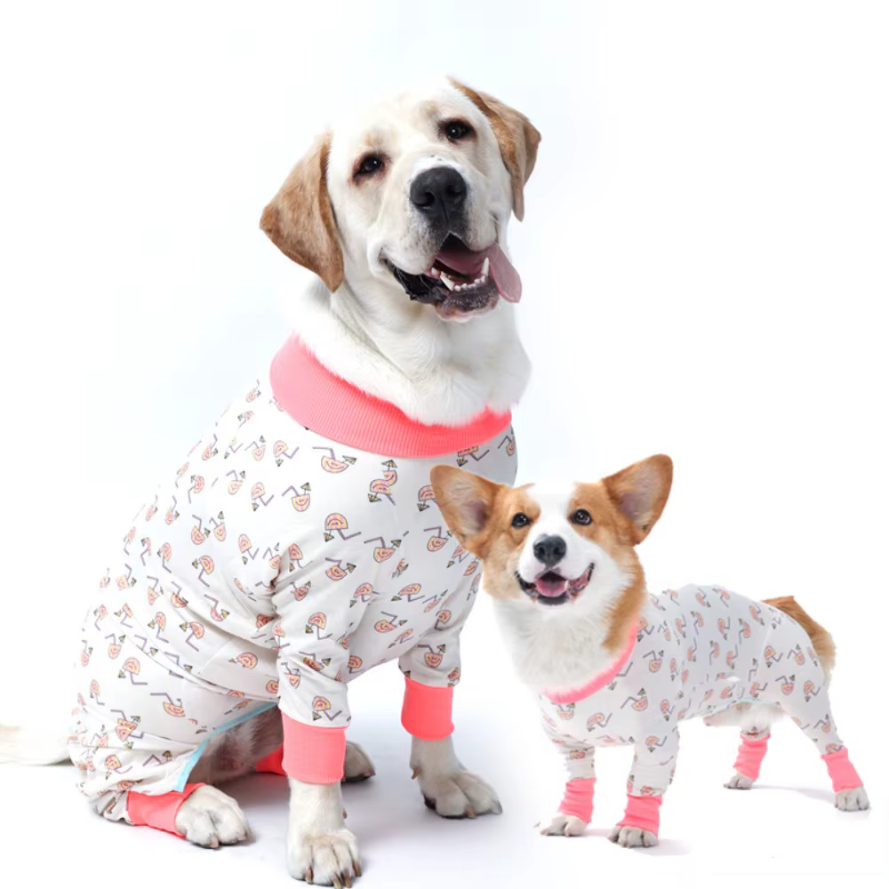 Pyjama pour chien avec couverture complète du ventre