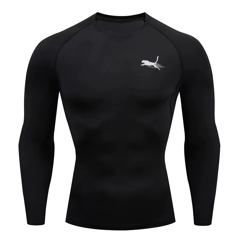 T-shirt de fitness à manches longues pour homme