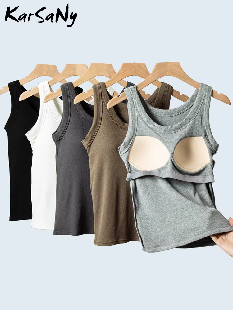 Haut blanc astronomique avec soutien-gorge intégré pour femme