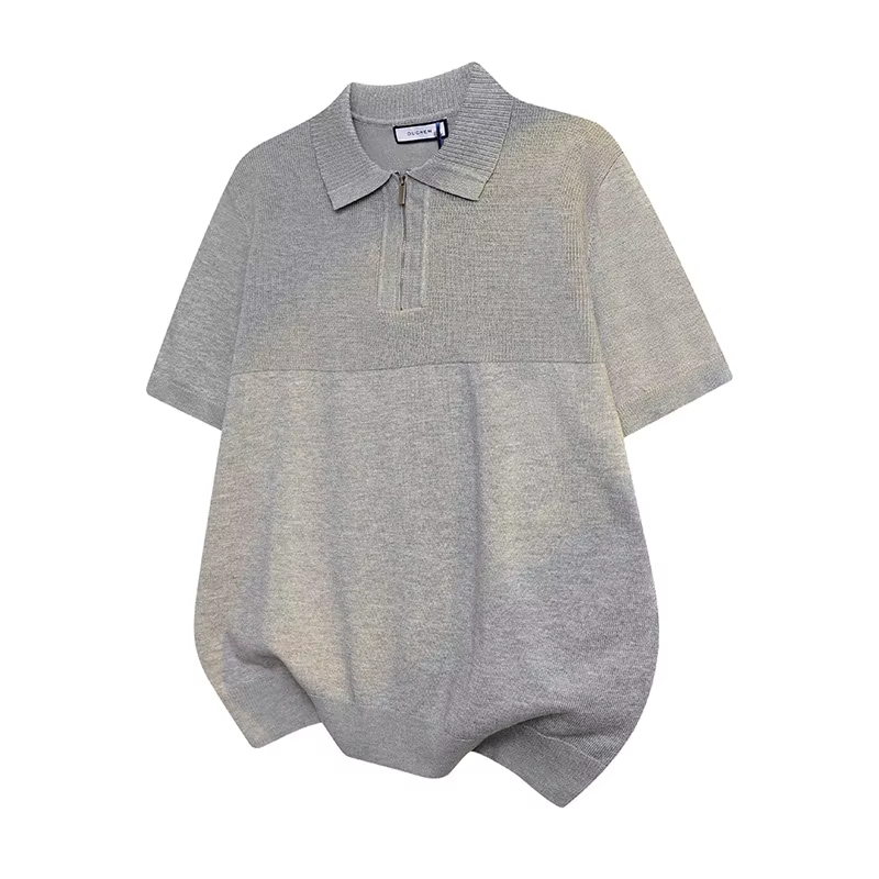 Nouveau Polo zippé 2026 – T-shirt décontracté à manches courtes et col à revers