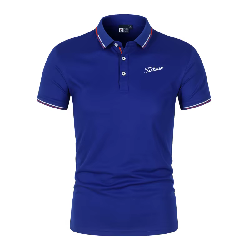 Polo décontracté uni à manches courtes pour homme 2026 – T-shirt d'été tendance