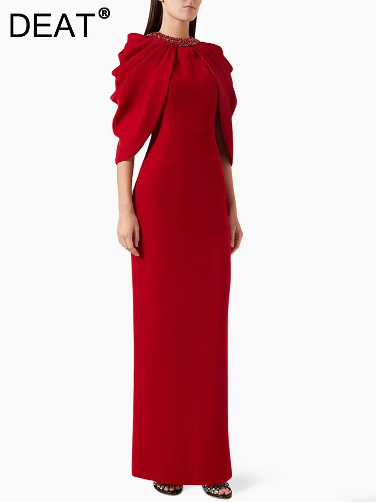 DEAT Robe de Soirée Élégante pour Femme