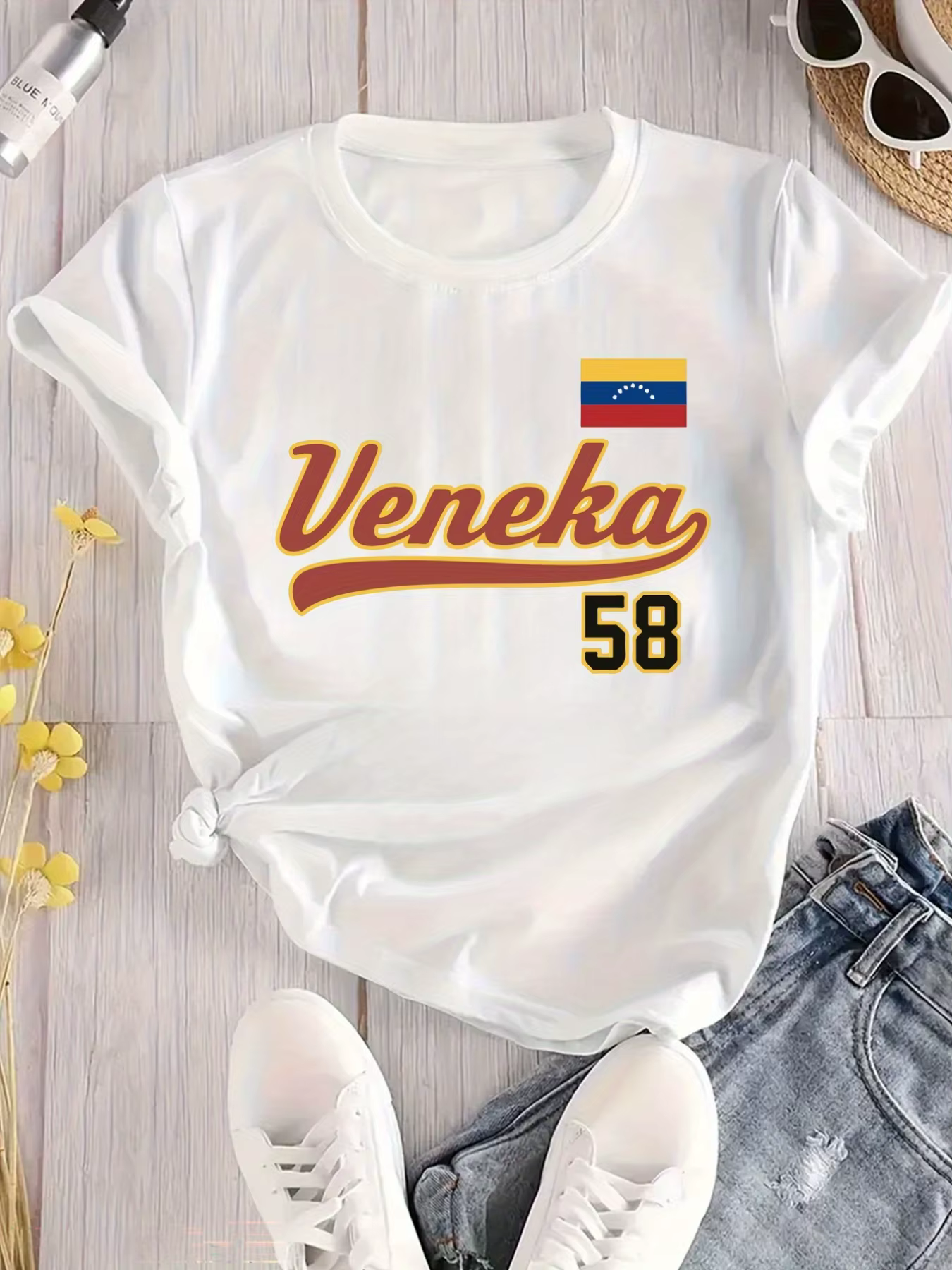 T-shirt imprimé drapeau du Venezuela