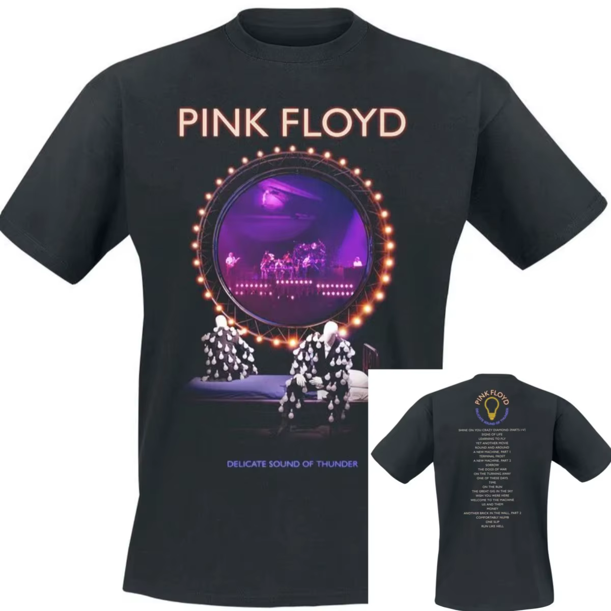 DSOTM 1972 Pink Floyd Band T-Shirt 100% coton