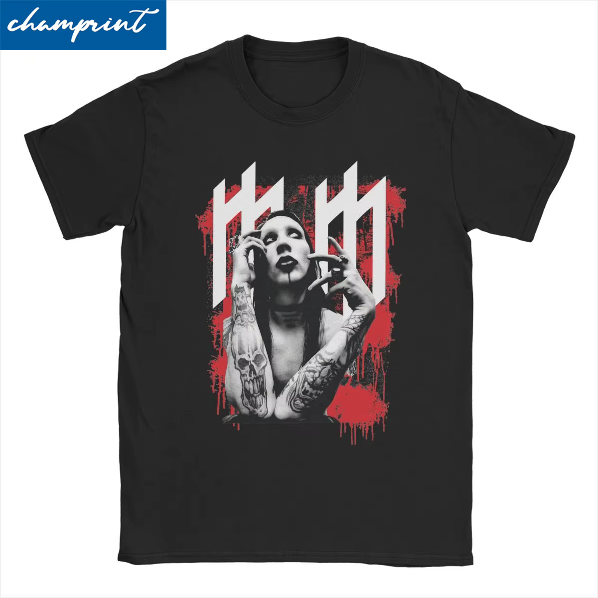 Marilyn Manson T-shirt manches courtes pour homme et femme