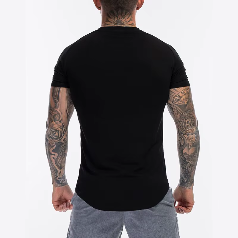 T-shirt uni à manches courtes pour homme