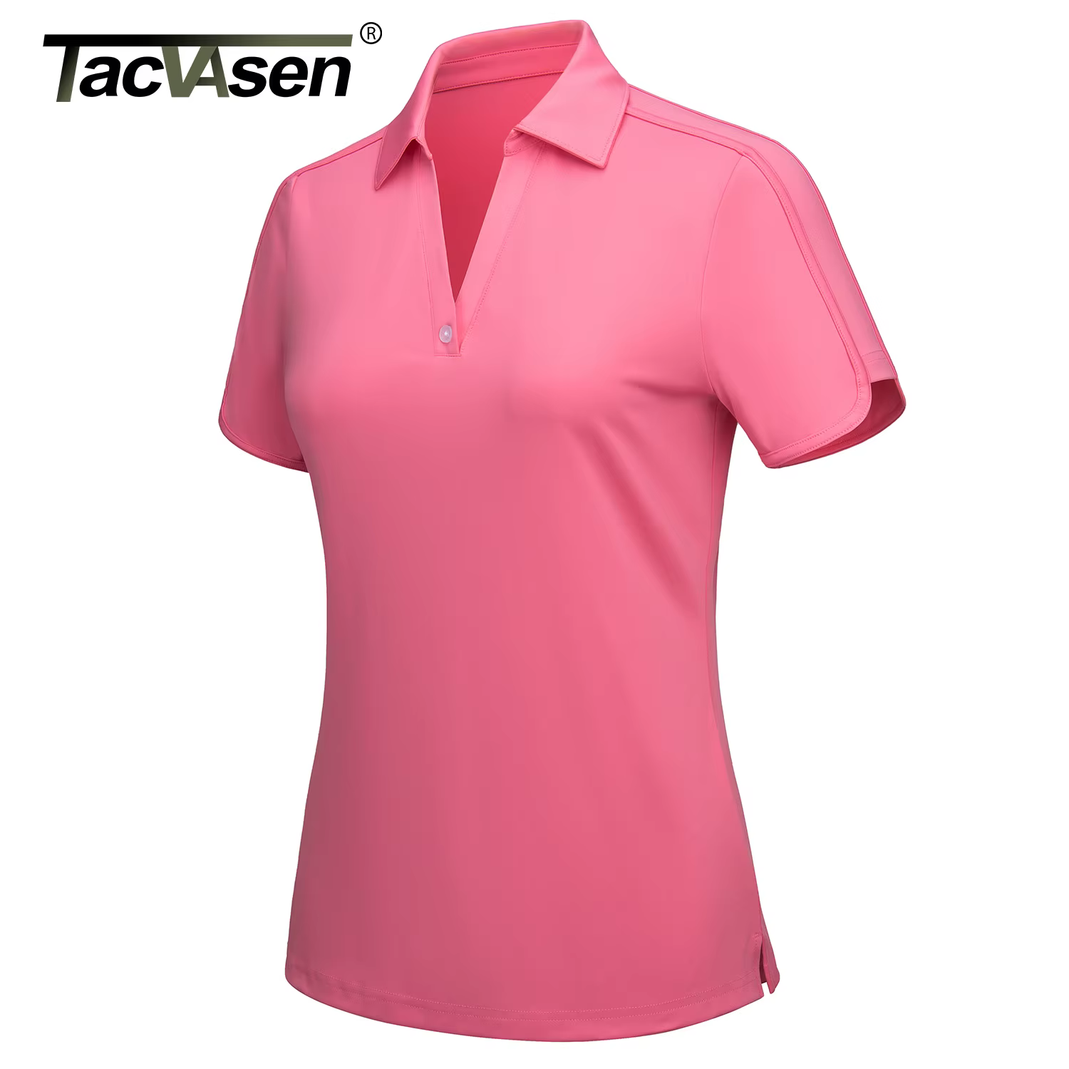 Chemise polo pour femmes TACVASEN à manches courbées