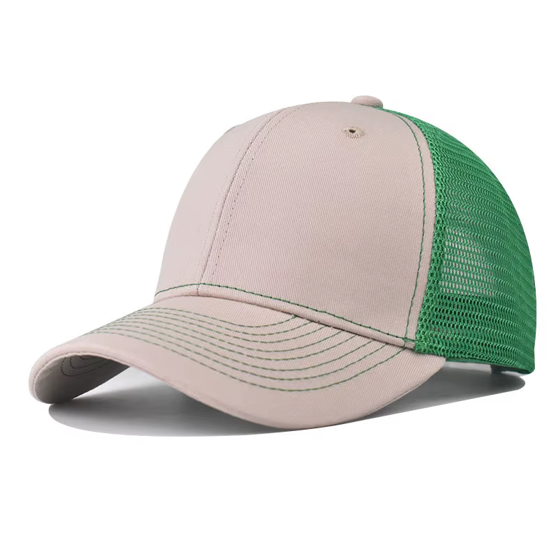 Casquette de baseball de couleur géométrique avec logo de design de mode pour l'escalade en plein air