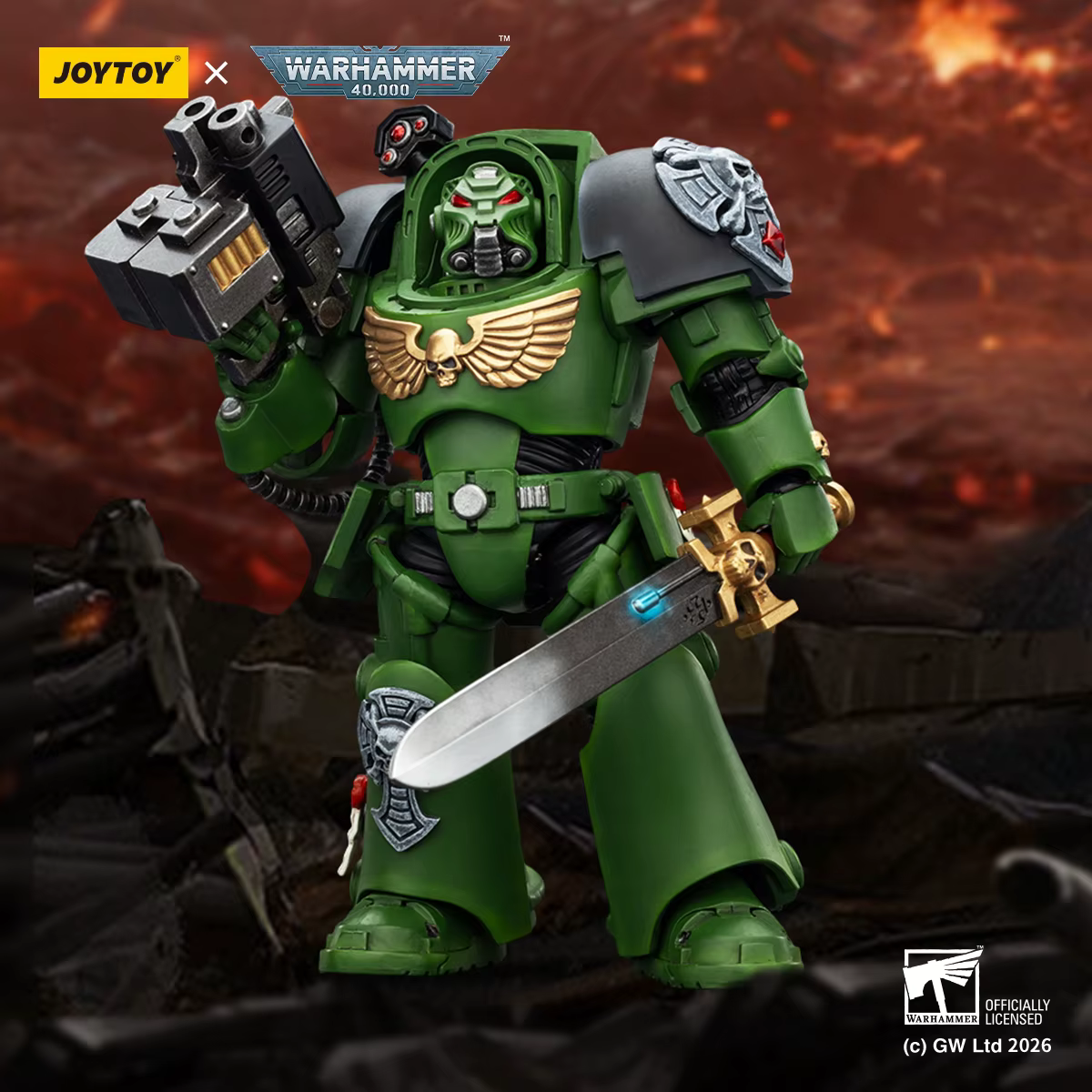 Figurine de collection JOYTOY Warhammer 40K Salamanders Terminator 1/18
